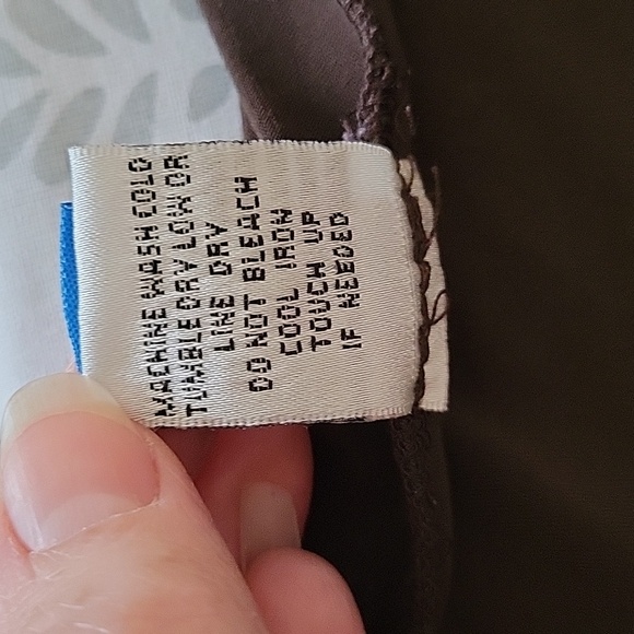 CDI New York Chocolate Brown Gathered V-neck Blouse - Picture 6 of 7